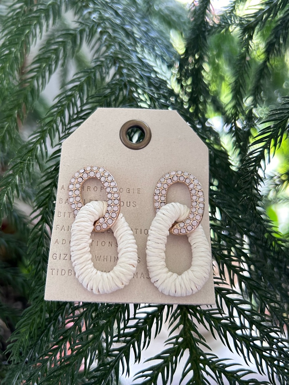 Threaded Pavé Link Drop Earrings